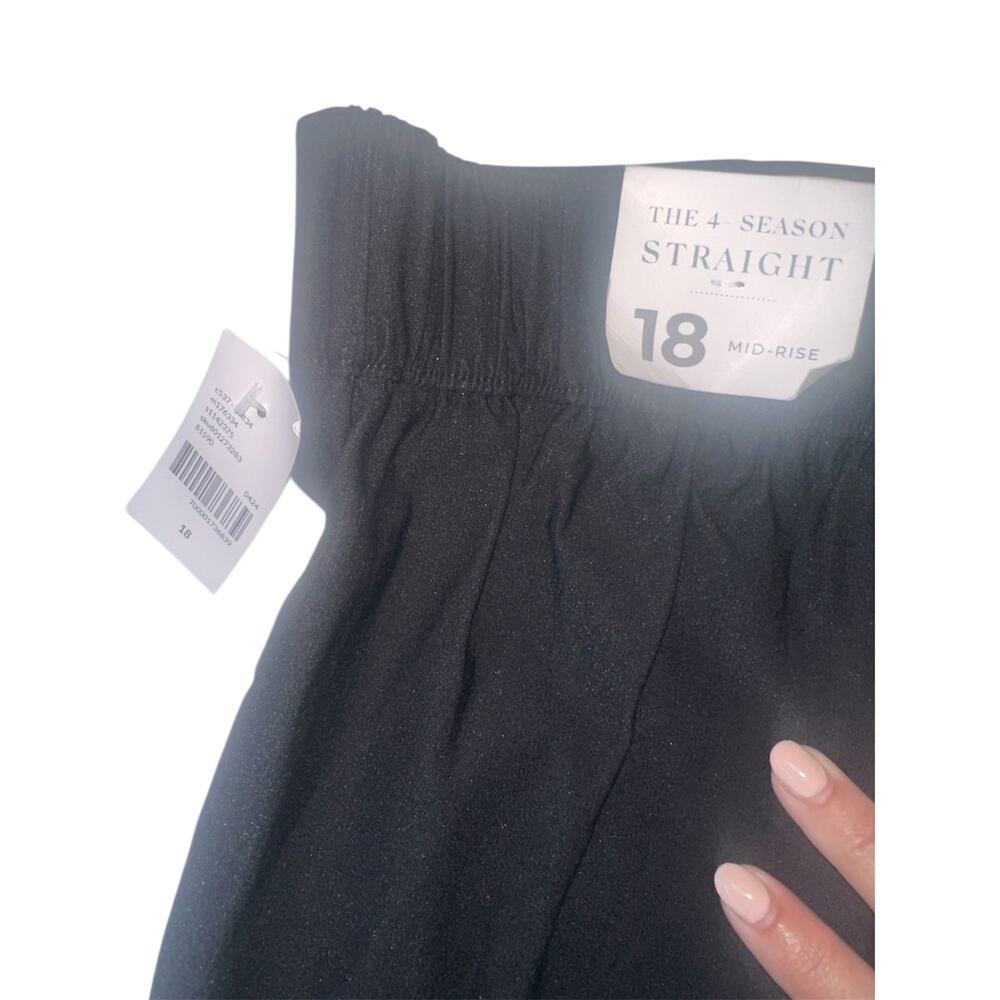Torrid Black Pull-On Cargo Pants Size 18 Mid Rise Straight Leg Stretch Plus work - Picture 4 of 7